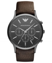 An everyday chronograph watch from Emporio Armani built to last with stylish materials and exact precision.