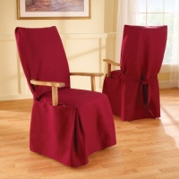 Sure Fit 139725236W_CLRET Duck Solid Dining Room Arms Chair Cover, Claret