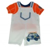 First Impressions White Overalls Orange Shirt Two-piece