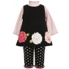 Bonnie Baby-girls Newborn Fleece Legging Set With Bonaz Flowers