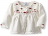 Hartstrings Baby-Girls Newborn Crochet Cardigan Sweater, Marshmallow, 12 Months