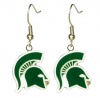 NCAA Dangling Earrings - Michigan State Spartans Logo