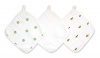 Aden + Anais 100% Cotton Muslin Washcloth, 3 Count, Life'S A Hoot