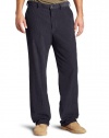 Haggar Men's Work To Weekend 14 Wale Corduroy Plain Front Expandable Waistband Pant