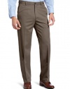 Haggar Men's Work To Weekend Straight Fit Plain Front Expandable Waistband Pant