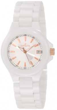 Invicta Women's 12539 Ceramics Silver Dial White Ceramic Watch