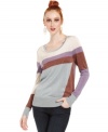 Geometric colorblocking adds a graphic edge to this Bar III sweater -- perfect for a fashion-forward fall look!