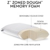 Z by Malouf ZONED MEMORY FOAM Pillow with Velour Removeable Cover, QUEEN-HIGH LOFT-FIRM