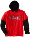 Hurley Boys 8-20 Grapher Hooded Slider, Regal Red, Large