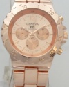 Geneva Quartz Chronograph Look Rose Gold Metal Band 5314