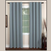 Cachet Faux Silk Window Panel 52 x 84 Blue Gray