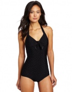 Seafolly Women's Harlow Tie Front Retro Maillot