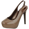 Breckelle's Vanesa-12 Taupe Patent Leather SlingBack Sandals, Size: 6 (M) US [Apparel]