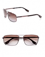 In a classic Navigator style with rectangular metal frames and a temple logo detail, this bold pair packs major cool.Brown gradient polarized lens100% UV protectiveImported