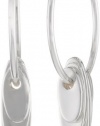 Kenneth Cole New York Shiny Silver Disc Hoop Earrings