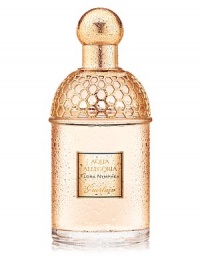 Inspired by nature and created by Guerlain. The AQUA ALLEGORIA form a palette of olfactory emotions centered on the raw ingredients drawing their originality from unexpected combinations of freshly gathered petals, sun-kissed citrus fruit, green and aromatic sensations.Flora Nymphea Floral Fruity: The spirit of orange blossom enfolded in a hint of honey and the delicate petals of the Syringa.