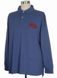 Polo Ralph Lauren Shirt 3XLT XXX-Large Tall Big Pony Blue Dual Match Player