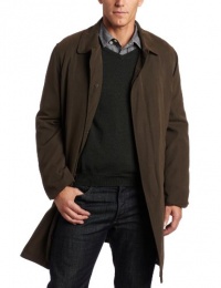 London Fog Men's Durham Single Breasted Fly Front Balmacan Raincoat