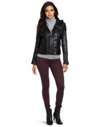 MICHAEL Michael Kors Women's Hooded Leather Jacket