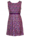 Fun party dazzling sleeveless dress by Rare Editions with colorful sequins on front.