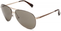 Marc by Marc Jacobs Women's MMJ 244/S 0J5G Butterfly Sunglasses,Gold Frame/Dark Brown Lens,One Size