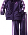 Adidas Baby-girls Infant ITG Iconic Tricot Set, Dark Violet, 24 Months