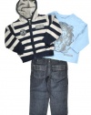 Kenneth Cole Boys 2-7 Hooded Sweater3 Piece Pant Set