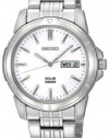 Seiko Men's SNE091 Solar Silver Dial Watch