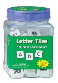 Eureka Tub Of Letter Tiles, 176 Tiles in 3 3/4 x 5 1/2 x 3 3/4 Tub