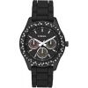 Fossil Ladies Stone Set Black Strap Watch