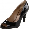 Bruno Magli Women's Alexie Peep-Toe Pump,Black Patent,38.5 EU/8.5 M US