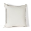 This HUGO BOSS sham exudes regal elegance in ivory cotton sateen, framed with beige barrata stitch embroidery.