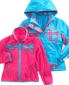 She can wear this Weatherproof jacket or fleece alone or zip the fleece into the shell to customize her cold-weather look.