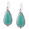 Sterling Silver Turquoise Teardrop Earrings