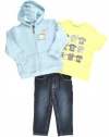 Kenneth Cole Baby-boys Infant Hoody Tee and Jean Set