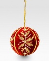 EXCLUSIVELY AT SAKS.COM. A beautiful handcrafted velvet ornament with elaborate beading, from the renowned designer Sudha Pennathur. HandcraftedMetallic woven loopVelvet base with beads and faux pearls4 diam.Imported