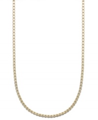 A simple chain adds a ton of dimension. Giani Bernini's intricate box chain is crafted in 24k gold over sterling silver. Approximate length: 24 inches.