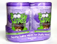 Boogie Wipes Great Grape Scent Gentle Saline Wipes for Stuffy Noses 2pk