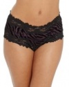 Lunaire Barbados Mesh Boyshort Panty With Lace Trim (15233) S/Zebra