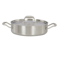 American Kitchen Tri-Ply 10-Inch Covered Everyday Pan