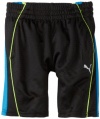 Puma - Kids Boys 2-7 Little Form Stripe Shirt, Black, 4