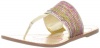 Jessica Simpson Millie Thong Sandal (Little Kid/Big Kid),Pink/Gold,5 M US Big Kid