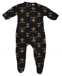 It's never too early to show team support. Suit your smallest fan up in this fun New Orleans Saints footed coverall from Outerstuff.