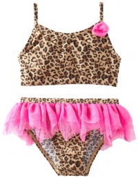 Flapdoodles Girls 2-6X Lilly Leopard 2 Piece, Leopard Print, 6