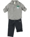 GUESS Kids Boys Checkered Long-Sleeve Shirt with Convert, CHECK (24M)