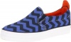 Morgan & Milo Trippy Slippy Chevron Slip-On (Toddler/Little Kid),Navy/Royal,7.5 M US Toddler