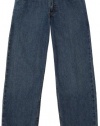 Levi's Boys 8-20 550 Relaxed Fit Jean Slim, CLEAN CROSSHATCH, 14 Slim