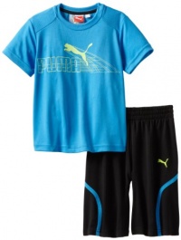 Puma - Kids Boys 2-7 Little Ray Short Set, Blue, 5