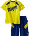 Puma - Kids Boys 2-7 Little Layer Short Set, Yellow, 7