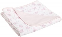 ABSORBA Baby-Girls Newborn Sweet Bear Printed Blanket, Pink/Print, One Size